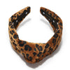 Lele Sadoughi HEADBANDS LEOPARD KNOTTED FAUX PONYHAIR HEADBAND