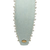 Lele Sadoughi HEADBANDS LIGHT DENIM KNOTTED PEARL EDGE HEADBAND