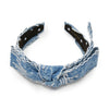 Lele Sadoughi HEADBANDS LIGHT DENIM SHIRLEY SCALLOPED SEQUIN HEADBAND