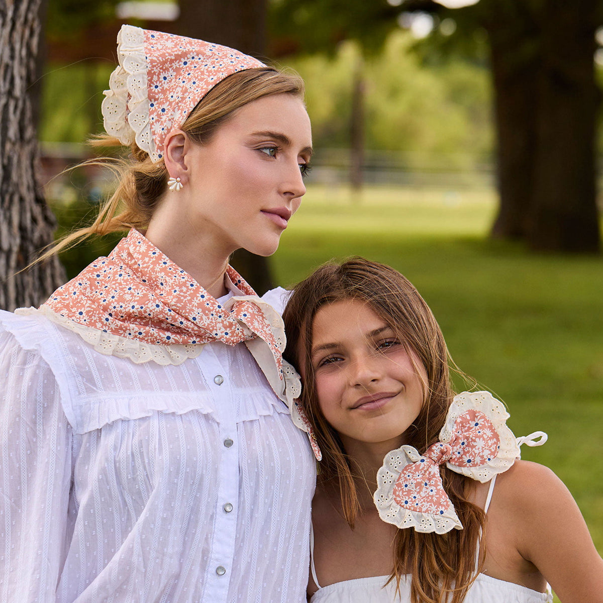 Lele Sadoughi HEADBANDS LITTLE HOUSE ON THE PRAIRIE JACKIE EYELET TRIM HEADBAND