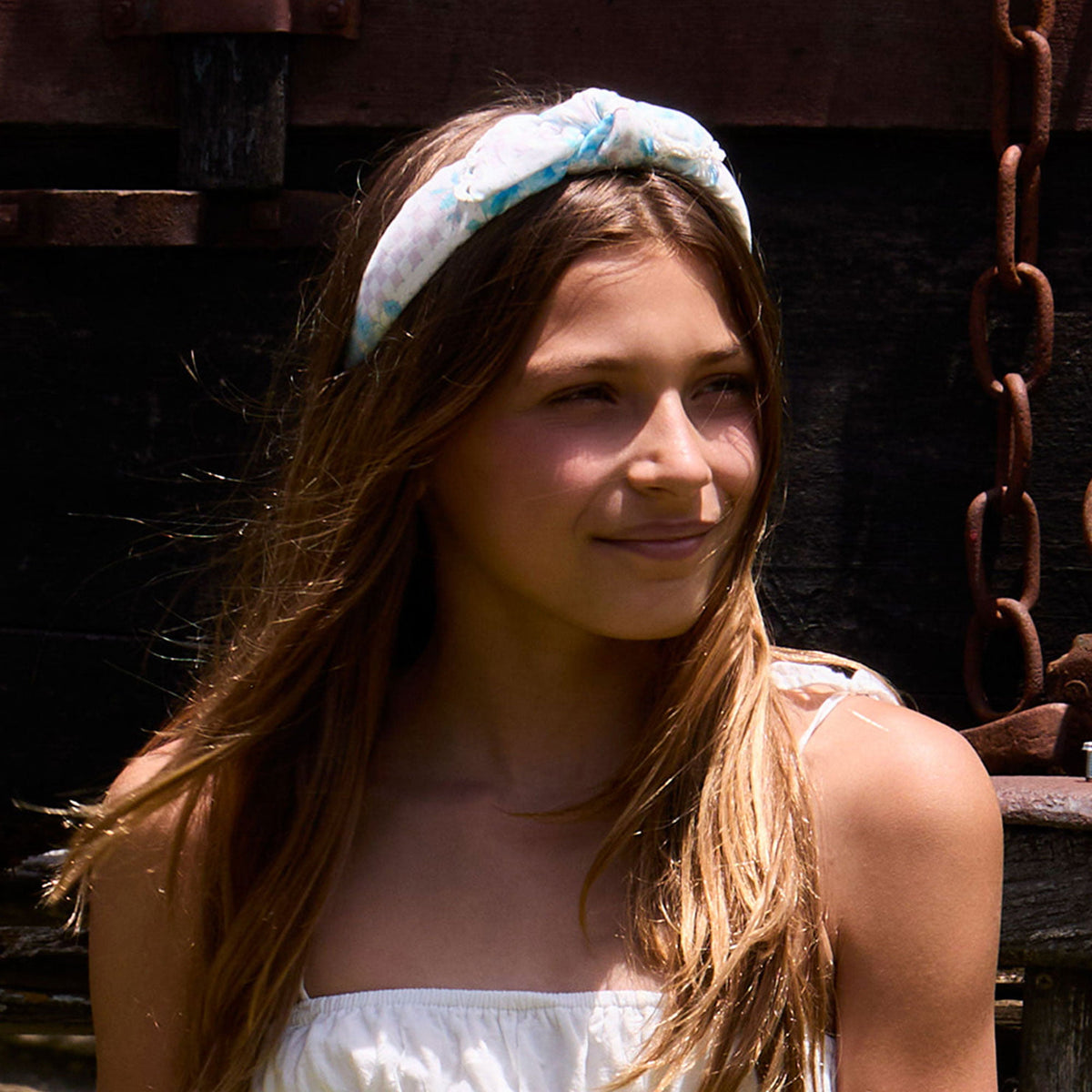 Lele Sadoughi HEADBANDS LITTLE HOUSE ON THE PRAIRIE KIDS VERONICA EYELET TRIM HEADBAND