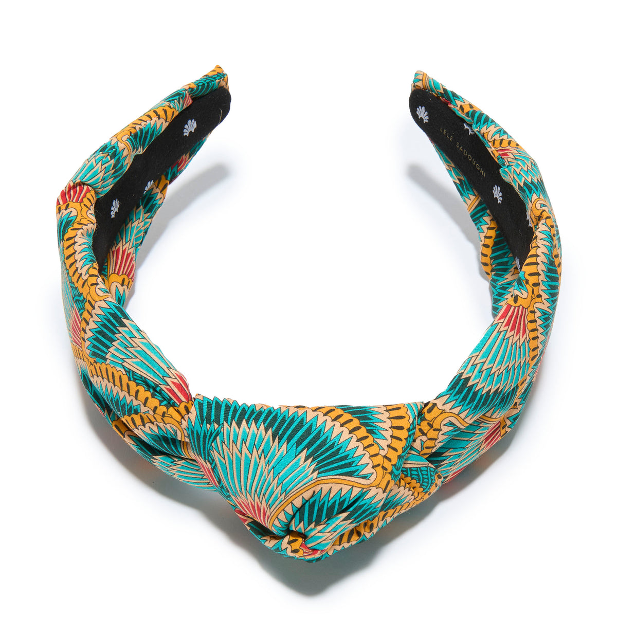 Lele Sadoughi HEADBANDS LOTUS FLOWERS KNOTTED EMBROIDERED HEADBAND