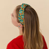 Lele Sadoughi HEADBANDS LOTUS FLOWERS KNOTTED EMBROIDERED HEADBAND