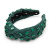 Lele Sadoughi HEADBANDS MALACHITE KNOTTED PEBBLE STONE HEADBAND