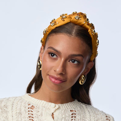 Lele Sadoughi HEADBANDS MAPLE KNOTTED CRYSTAL CLUSTER EMBELLISHED HEADBAND