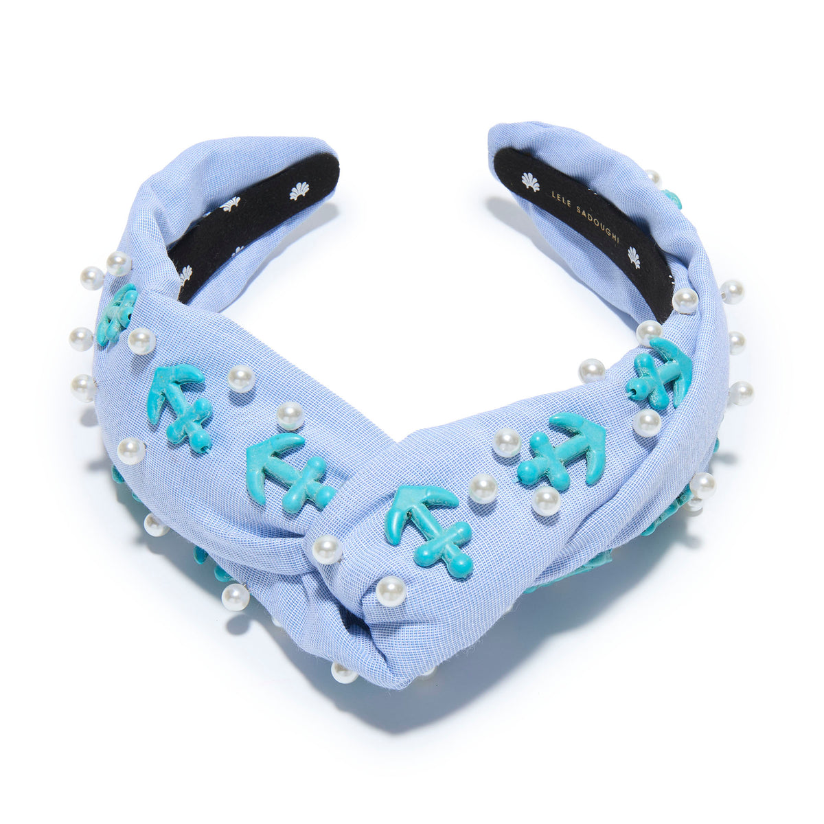 Lele Sadoughi HEADBANDS MARINE MULTI  MARLENE EMBELLISHED ANCHORS AWAY HEADBAND