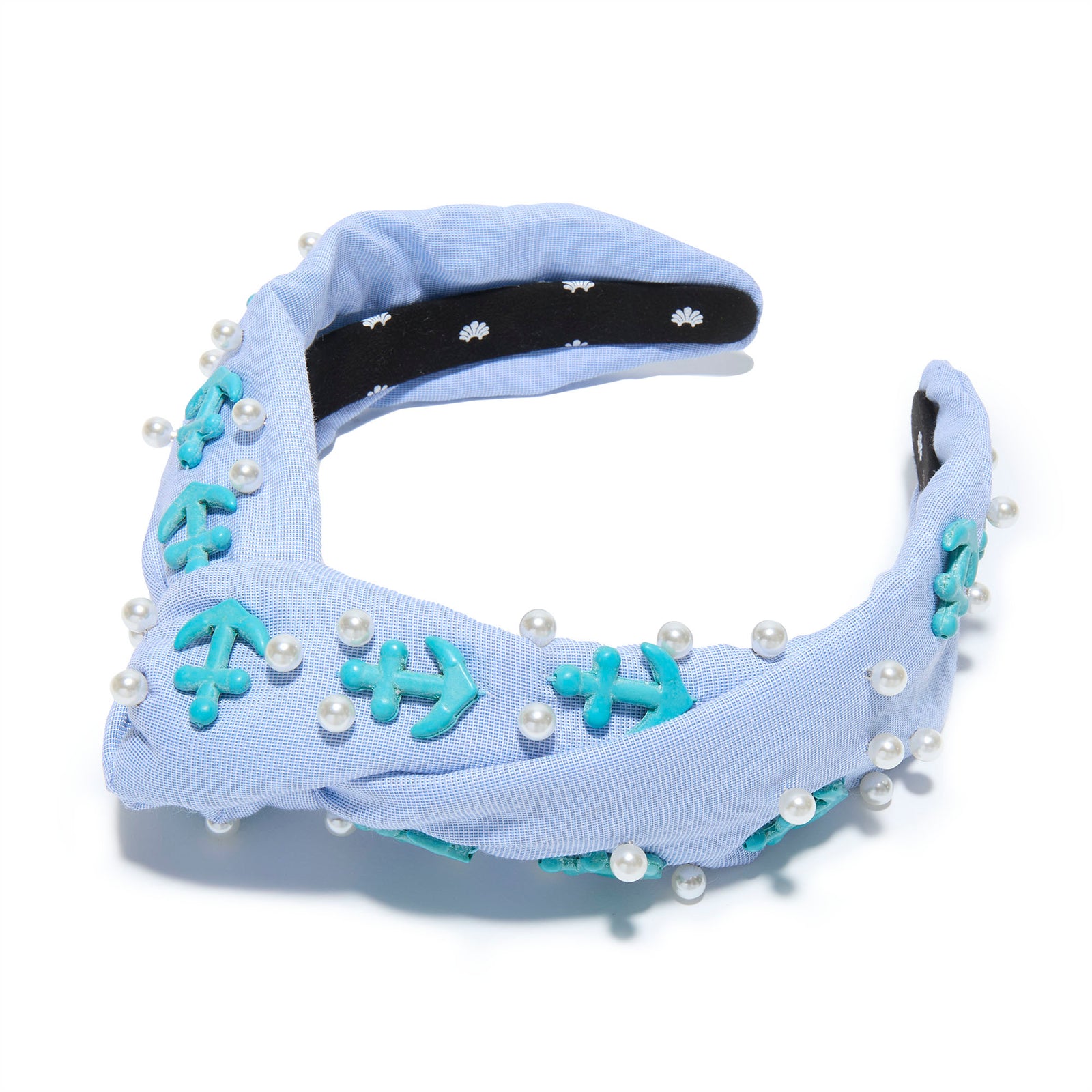Lele Sadoughi HEADBANDS MARINE MULTI  MARLENE EMBELLISHED ANCHORS AWAY HEADBAND