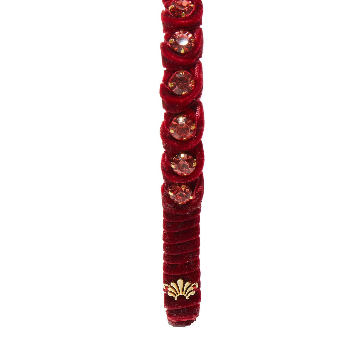 Lele Sadoughi HEADBANDS MERLOT GRADUATED CRYSTAL HEADBAND