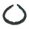 Lele Sadoughi HEADBANDS METALLIC ONYX JESSIE LUREX HEADBAND