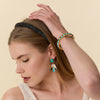 Lele Sadoughi HEADBANDS METALLIC ONYX JESSIE LUREX HEADBAND
