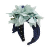 LELE SADOUGHI HEADBANDS MIDNIGHT BLUE JEWELED ROSE FLORAL BOUQUET HEADBAND