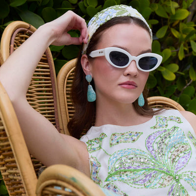 Lele Sadoughi HEADBANDS MIST MULTI BRIGITTE FLORAL HEADBAND