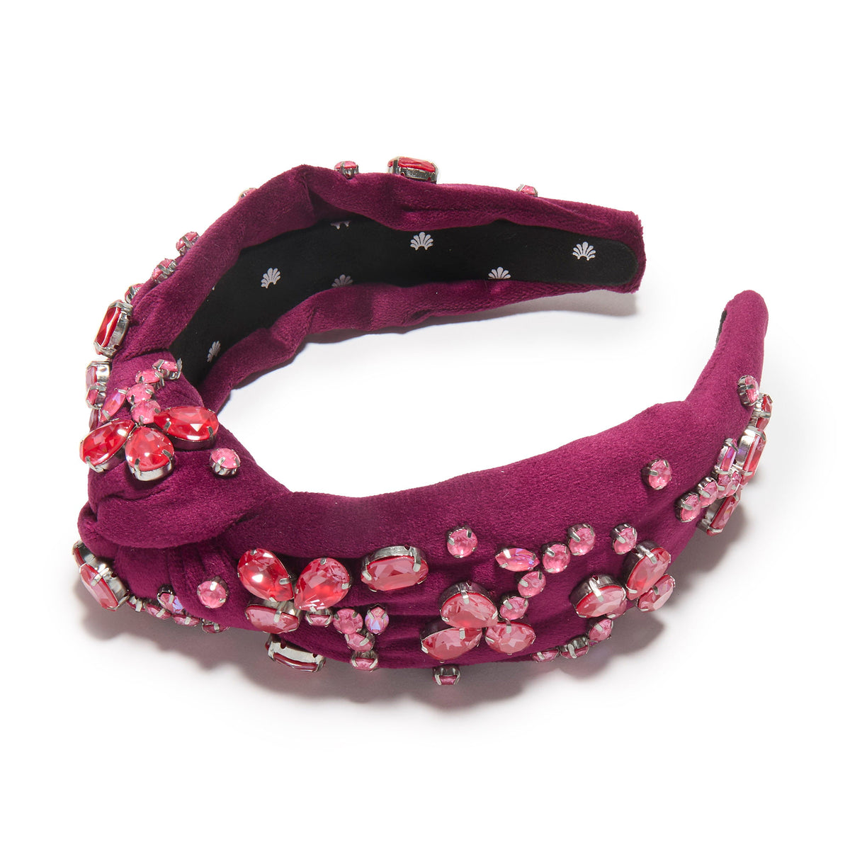 Lele Sadoughi HEADBANDS MULBERRY SWAROVSKI® CRYSTAL BUTTERCUP KNOTTED HEADBAND