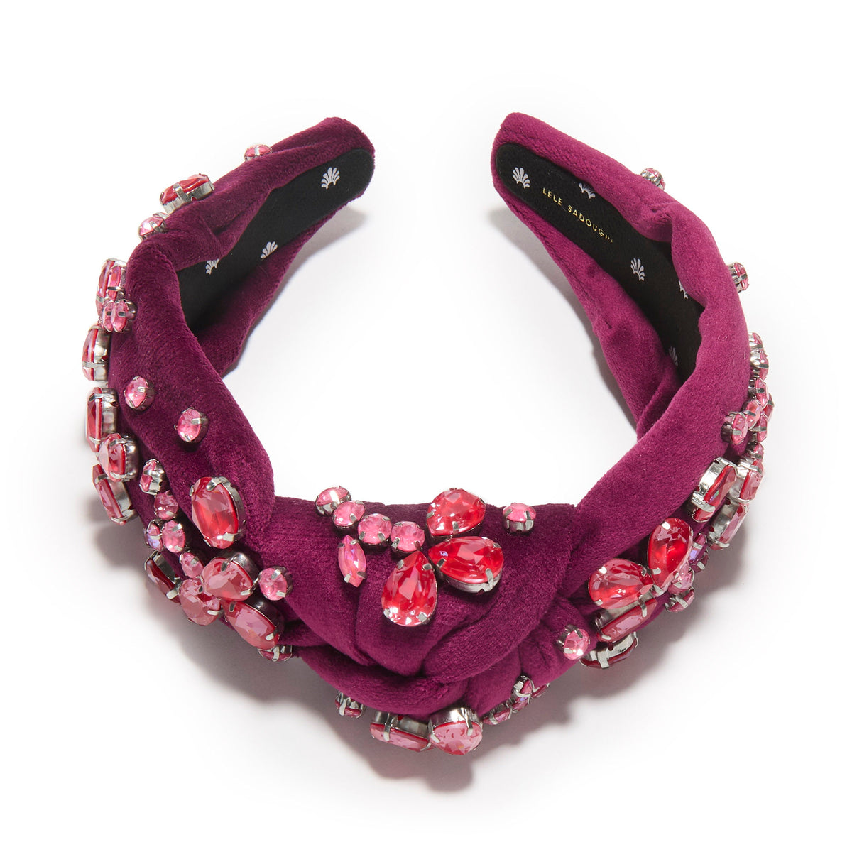 Lele Sadoughi HEADBANDS MULBERRY SWAROVSKI® CRYSTAL BUTTERCUP KNOTTED HEADBAND