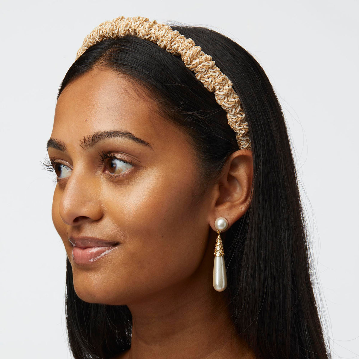 LELE SADOUGHI HEADBANDS NATURAL JESSIE RAFFIA HEADBAND