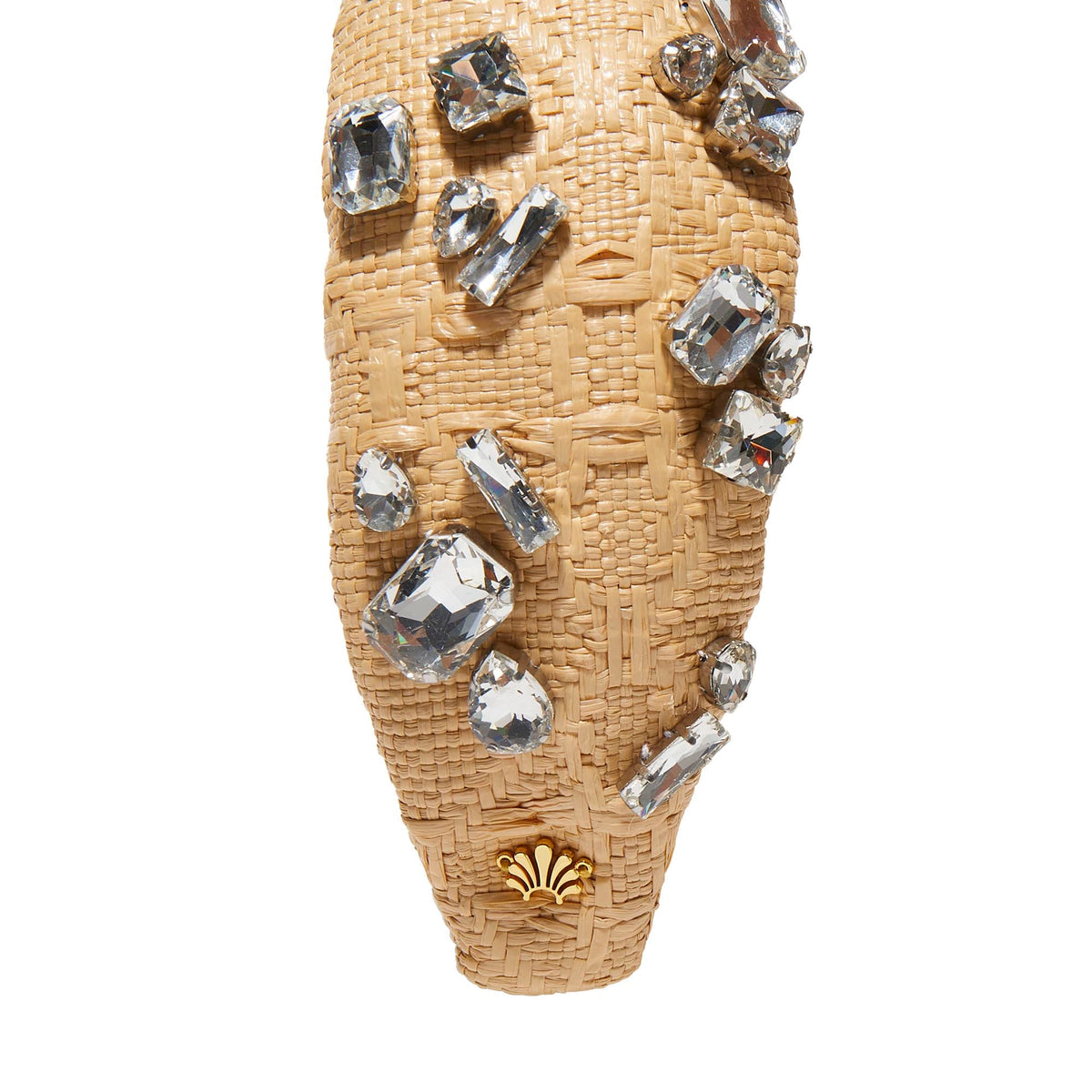 LELE SADOUGHI HEADBANDS NATURAL KNOTTED CANDY CRYSTAL RAFFIA HEADBAND