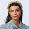 Lele Sadoughi HEADBANDS NATURAL PLAID PLAID SCALLOPED HEADBAND