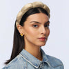 Lele Sadoughi HEADBANDS NATURAL PLAID PLAID SCALLOPED HEADBAND