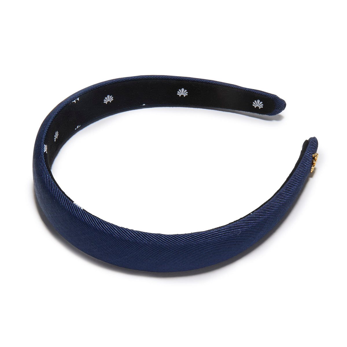 Lele Sadoughi HEADBANDS NAVY CHARLOTTE MOIRE HEADBAND