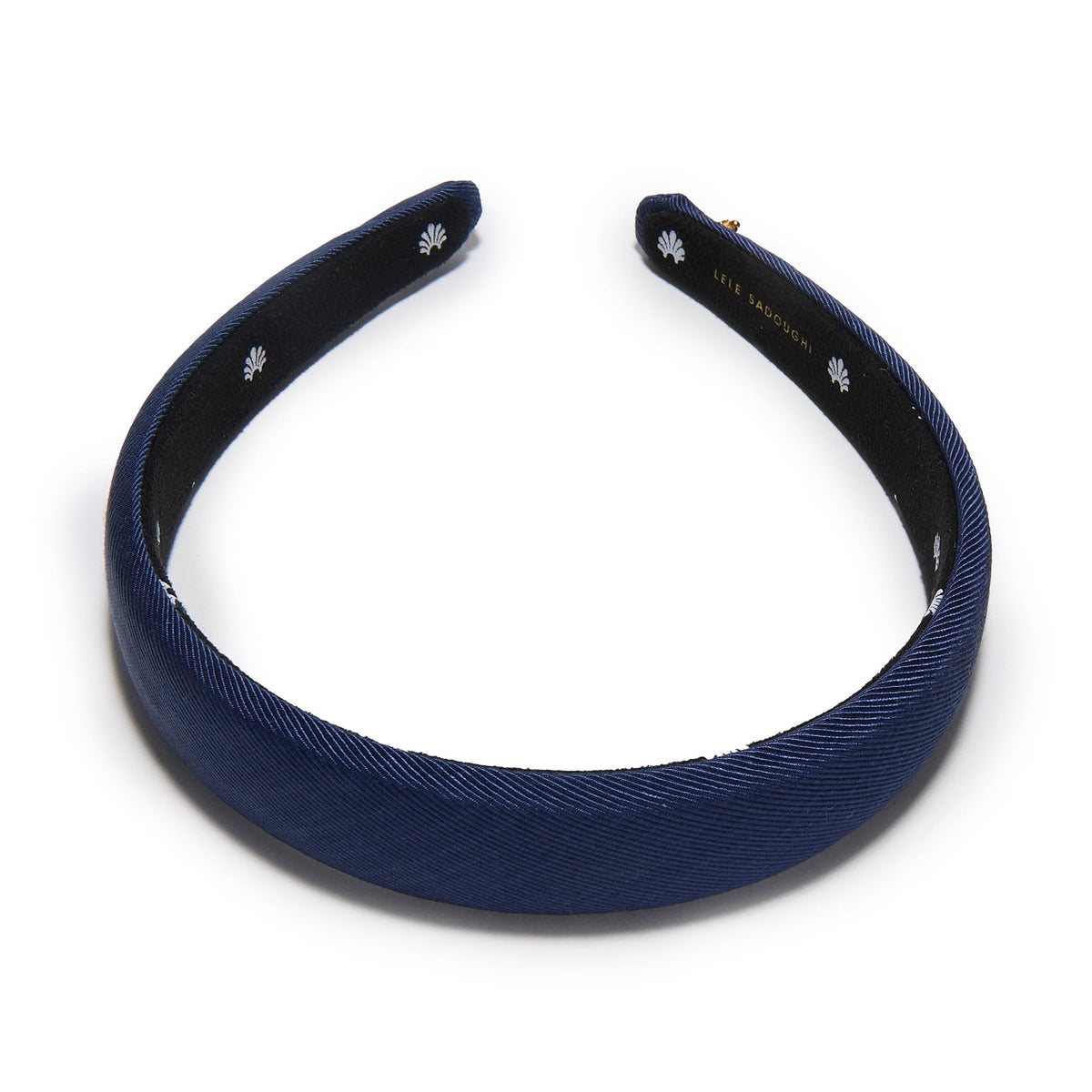 Lele Sadoughi HEADBANDS NAVY CHARLOTTE MOIRE HEADBAND