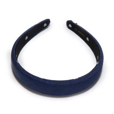 Lele Sadoughi HEADBANDS NAVY CHARLOTTE MOIRE HEADBAND