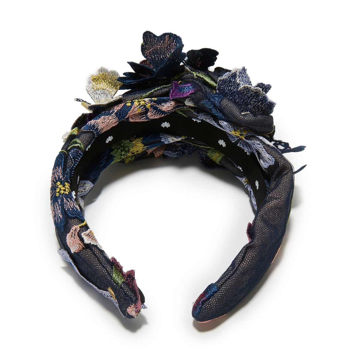 Lele Sadoughi HEADBANDS NAVY MARCHESA COUTURE X LELE SADOUGHI CRAWFORD FLORAL APPLIQUE HEADBAND