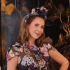 Lele Sadoughi HEADBANDS NAVY MARCHESA COUTURE X LELE SADOUGHI CRAWFORD FLORAL APPLIQUE HEADBAND