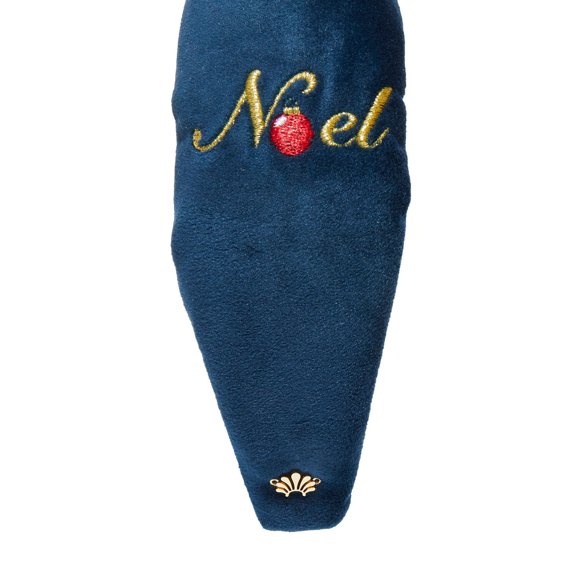 Lele Sadoughi HEADBANDS NAVY NOEL EMBROIDERED KNOTTED HEADBAND