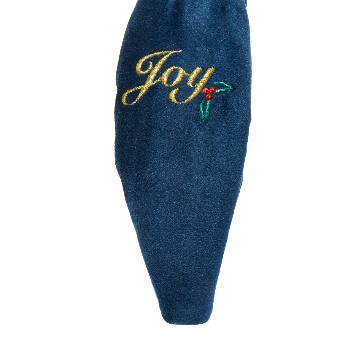 Lele Sadoughi HEADBANDS NAVY NOEL EMBROIDERED KNOTTED HEADBAND