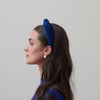 Lele Sadoughi HEADBANDS NAVY VELVET SLIM KNOTTED HEADBAND