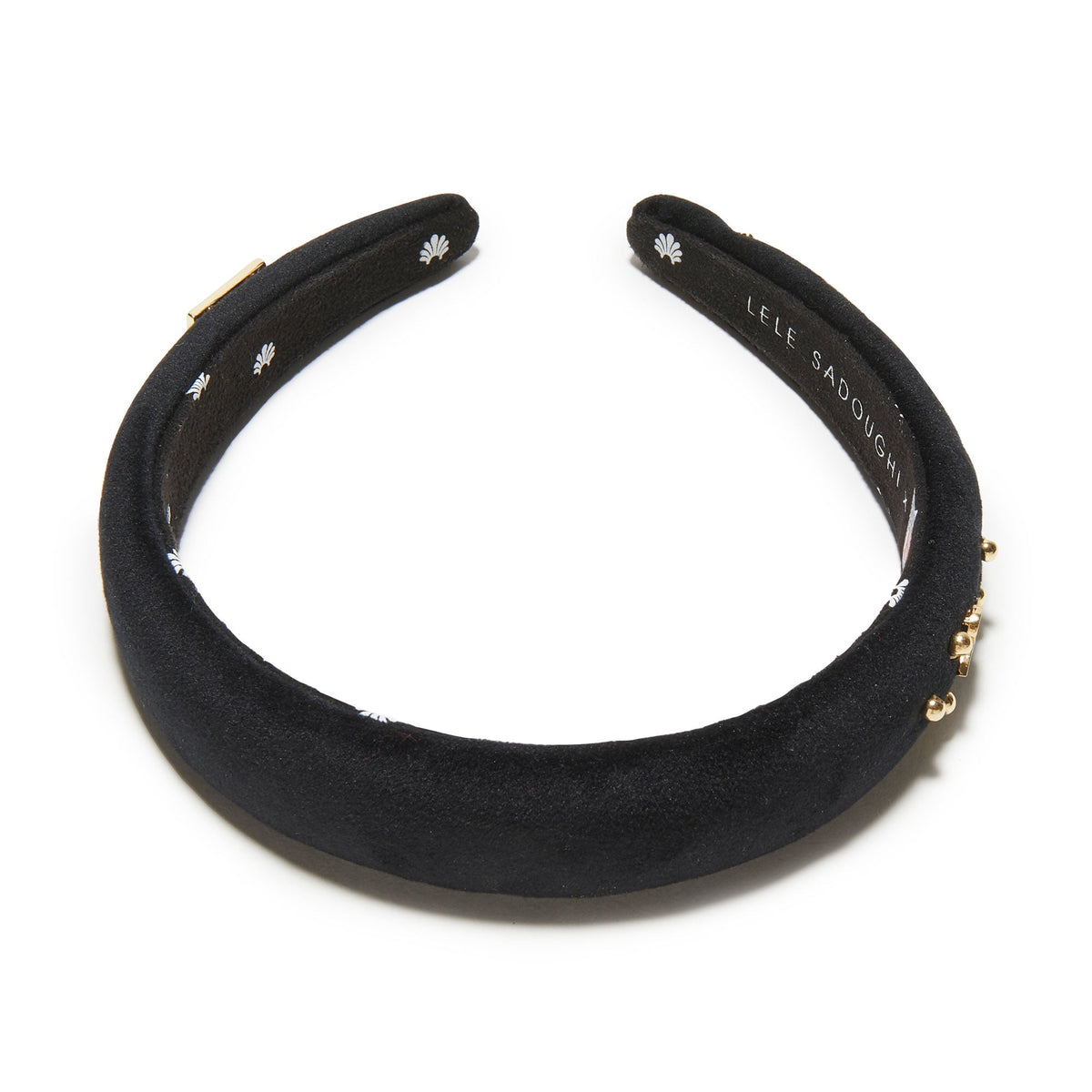 Lele Sadoughi HEADBANDS NEW ORLEANS SAINTS LELE X NFL JET CHARLOTTE HEADBAND *PRE-ORDER*