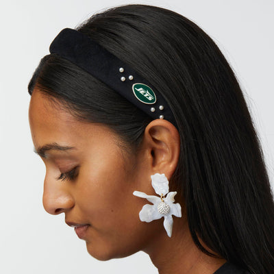 Lele Sadoughi HEADBANDS NEW YORK JETS LELE X NFL JET CHARLOTTE HEADBAND *PRE-ORDER*