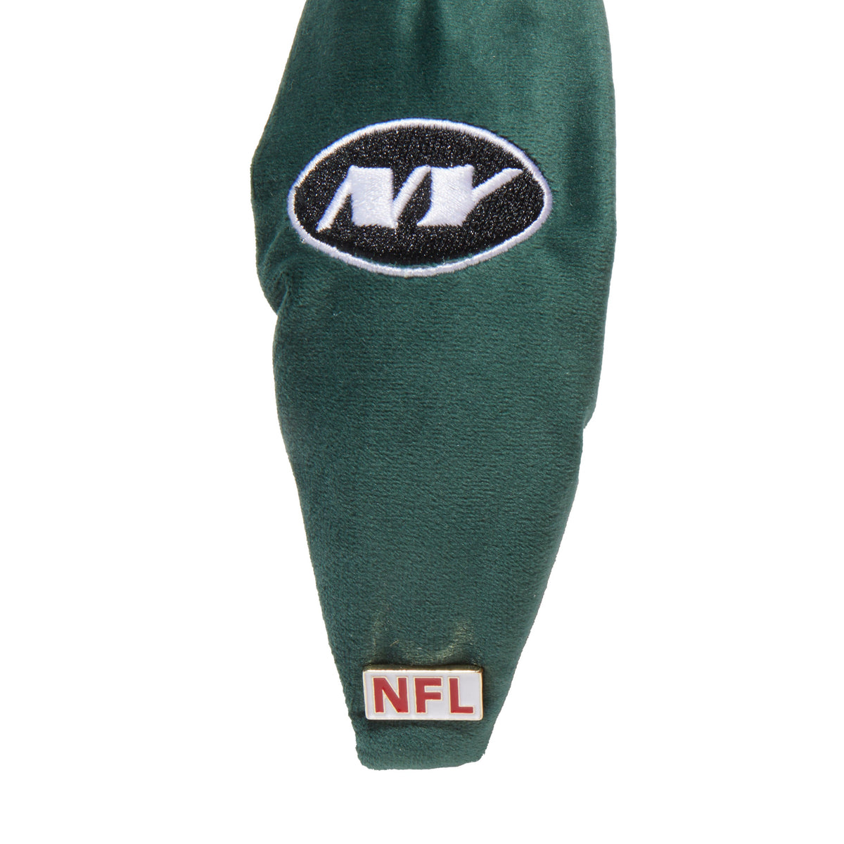 Lele Sadoughi HEADBANDS NEW YORK JETS LELE X NFL GOTHAM GREEN EMBROIDERED KNOTTED HEADBAND