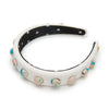 Lele Sadoughi HEADBANDS ONE-OF-A-KIND CREAM TERRAZZO ALICE HEADBAND
