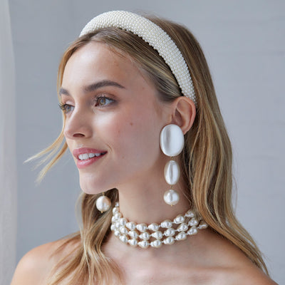 Lele Sadoughi HEADBANDS ONE SIZE PEARL ALL OVER PEARL ALICE HEADBAND