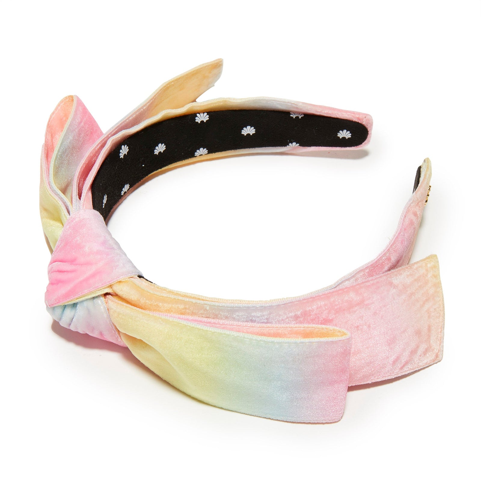 Lele Sadoughi HEADBANDS ONE SIZE APRICOT OMBRE VELVET SHIRLEY HEADBAND