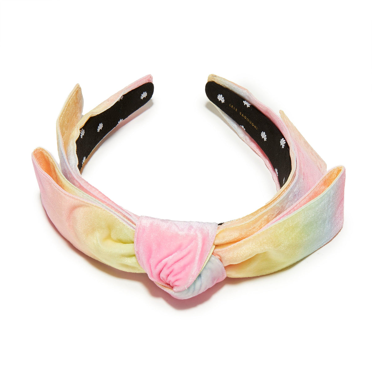 Lele Sadoughi HEADBANDS ONE SIZE APRICOT OMBRE VELVET SHIRLEY HEADBAND