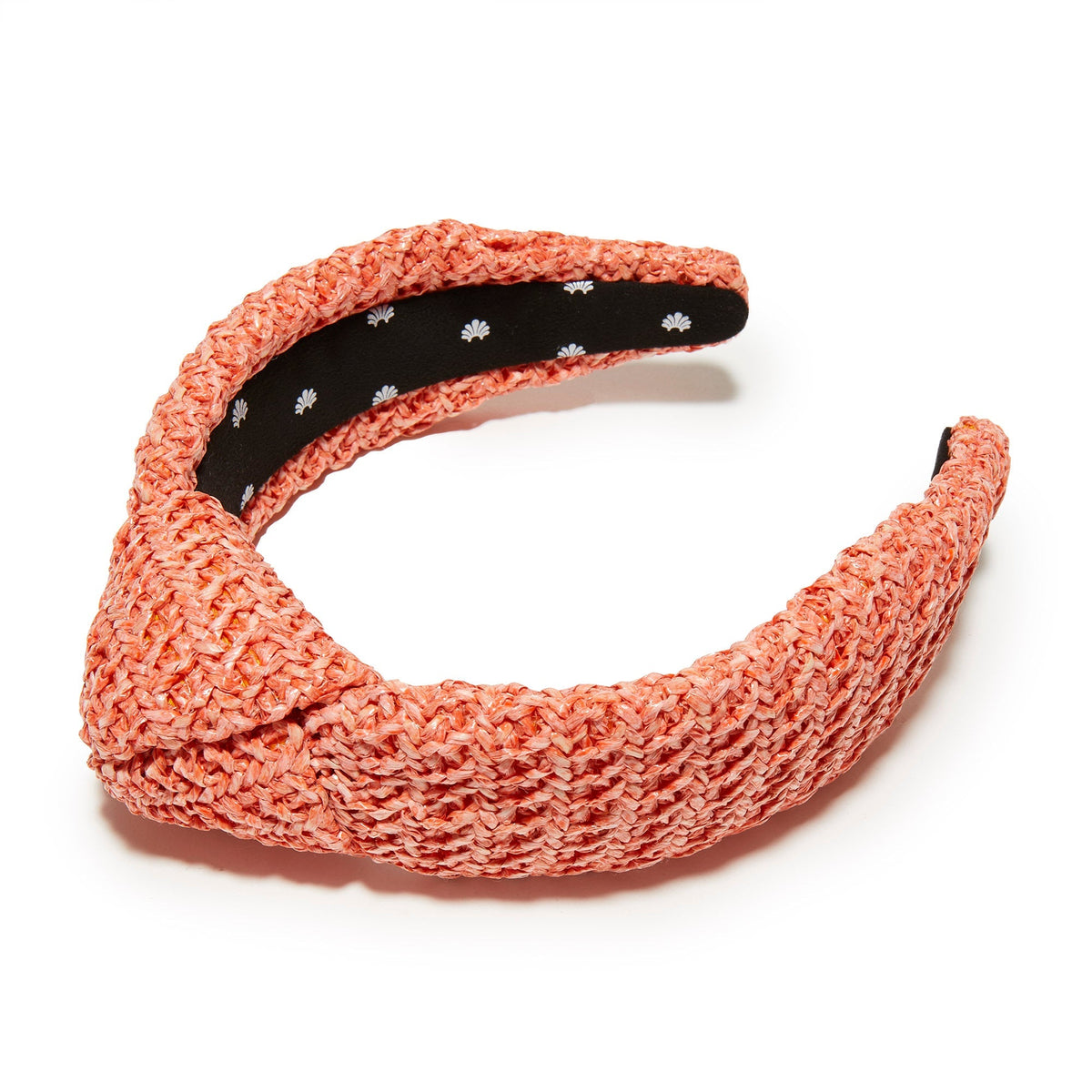 Lele Sadoughi HEADBANDS ONE SIZE APRICOT RAFFIA KNOTTED HEADBAND