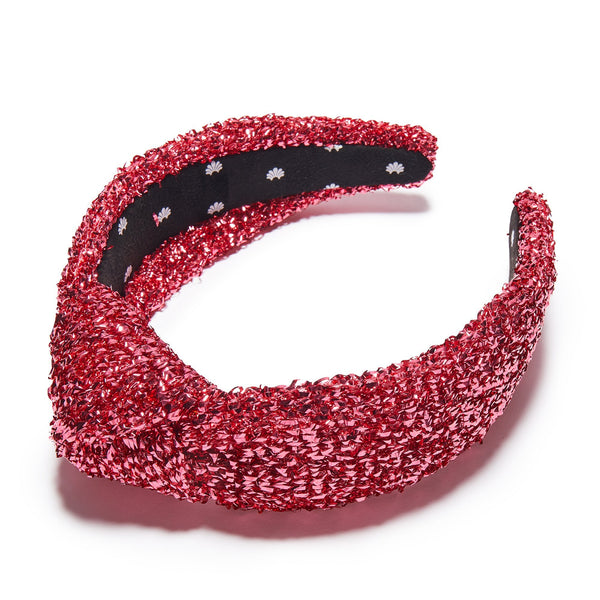 BERRY TINSEL KNOTTED HEADBAND Lele Sadoughi