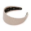 Lele Sadoughi HEADBANDS ONE SIZE BISQUE BRIGITTE FAUX CROC HEADBAND