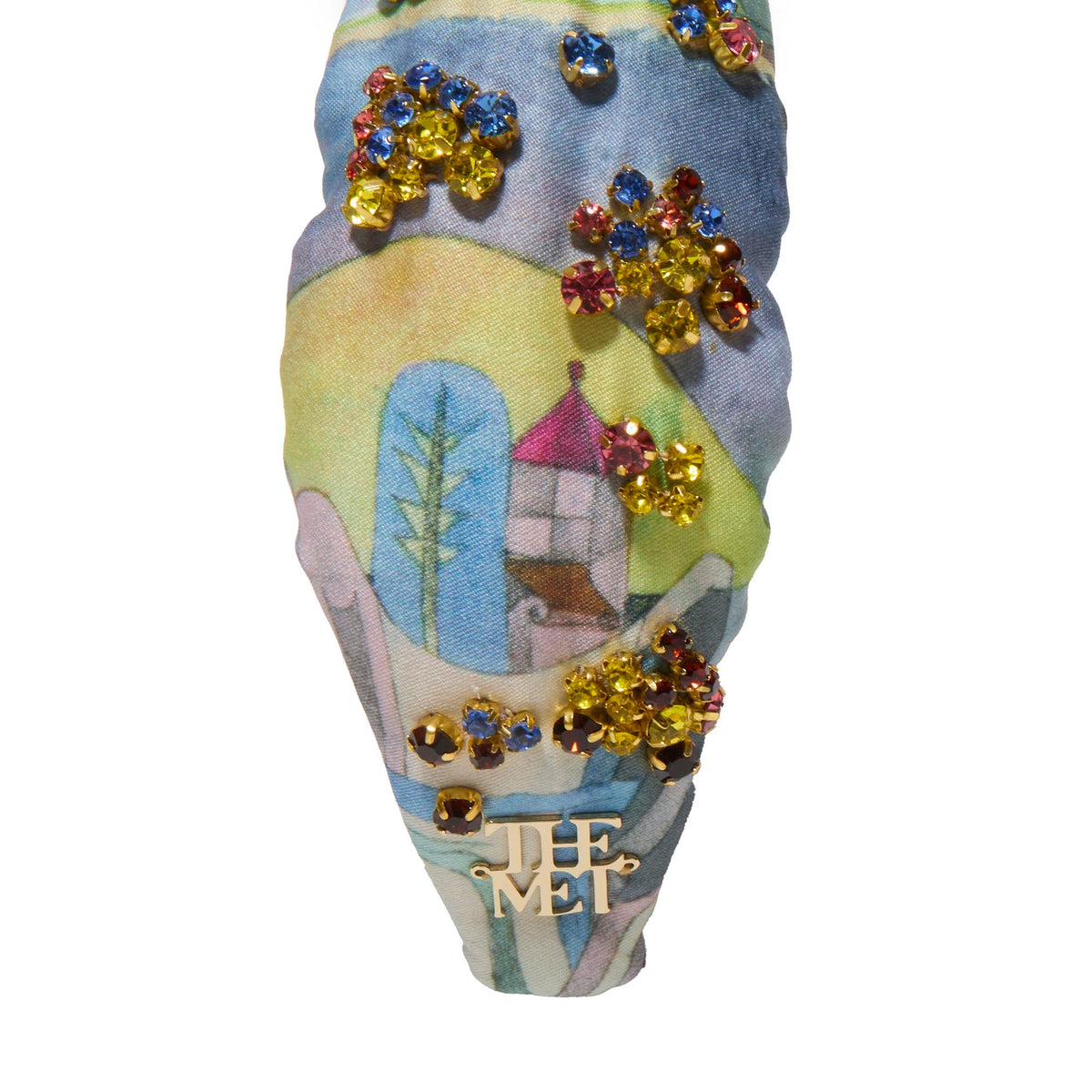 Lele Sadoughi HEADBANDS ONE SIZE BLACK COLUMNS THE MET X LELE KNOTTED KLEE EMBELLISHED HEADBAND