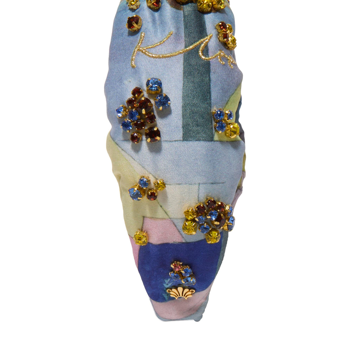 Lele Sadoughi HEADBANDS ONE SIZE BLACK COLUMNS THE MET X LELE KNOTTED KLEE EMBELLISHED HEADBAND