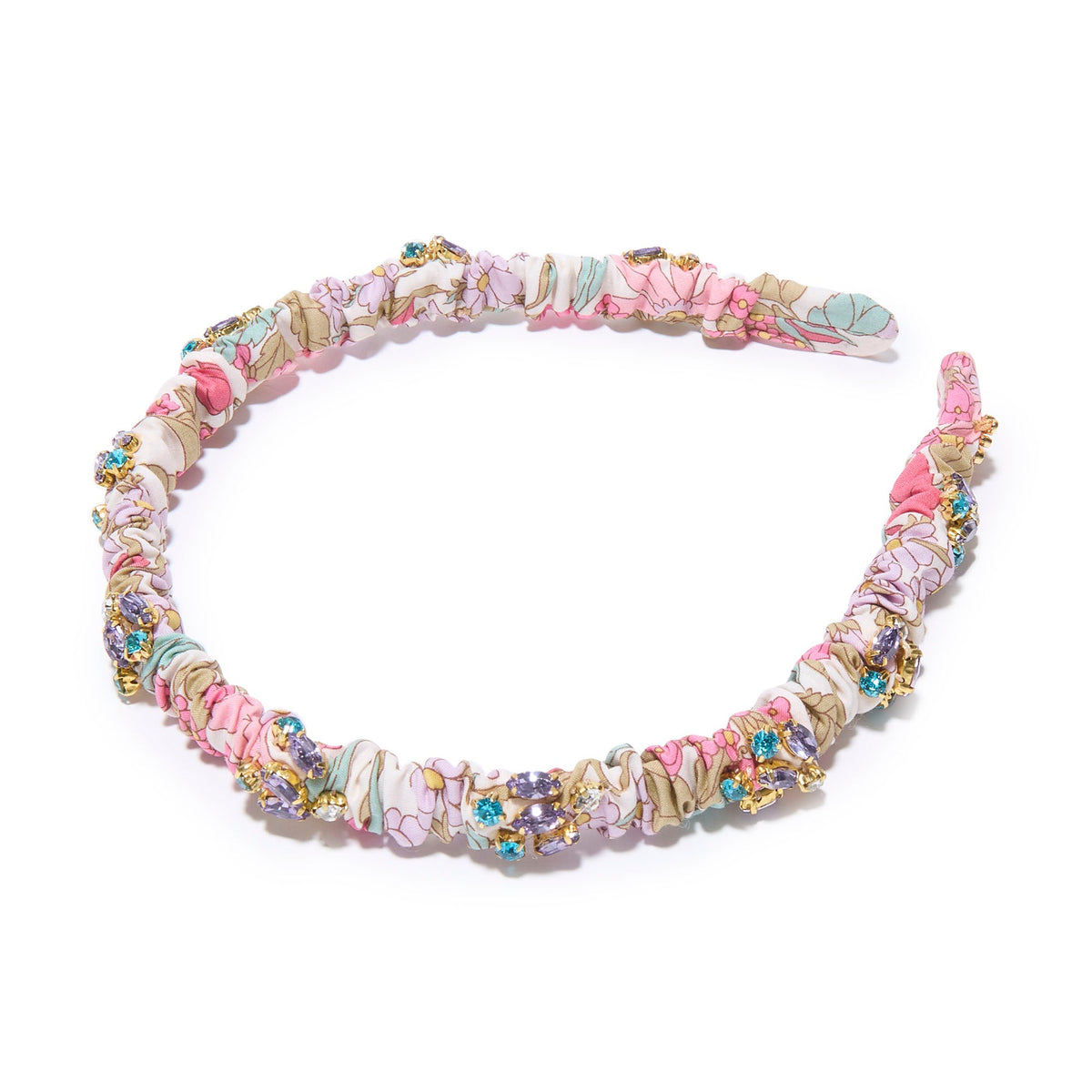 Lele Sadoughi HEADBANDS ONE SIZE BLOOMING CLARABELL JESSIE JEWELED LIBERTY HEADBAND