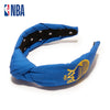 Lele Sadoughi HEADBANDS ONE SIZE BLUE GOLDEN STATE WARRIORS EMBROIDERED KNOTTED HEADBAND