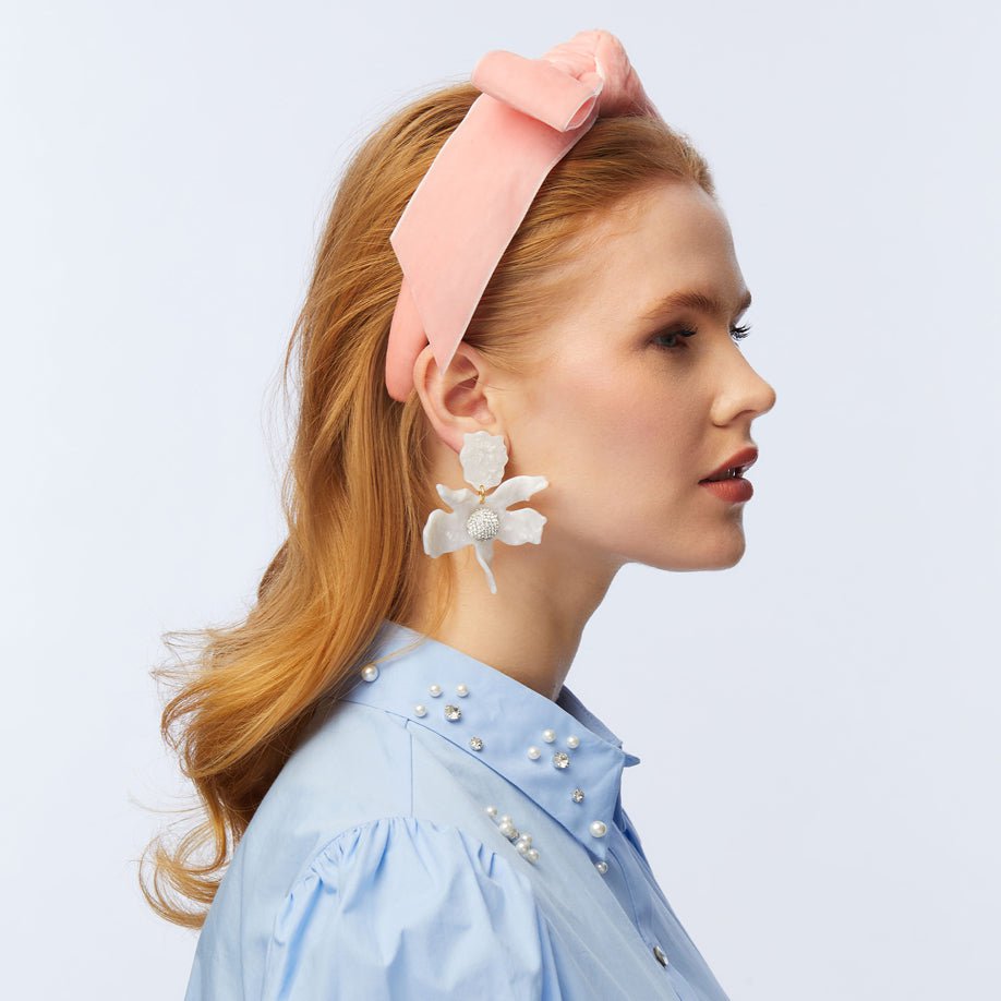 Lele Sadoughi HEADBANDS ONE SIZE BLUSH SHIRLEY WIDE RIBBON HEADBAND