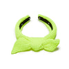 Lele Sadoughi HEADBANDS ONE SIZE CHARTREUSE SWIMMER KIDS BOW TIE KNOTTED HEADBAND