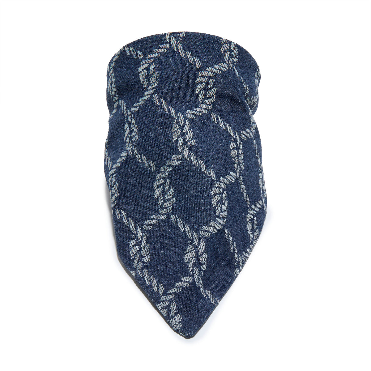 Lele Sadoughi HEADBANDS ONE SIZE DARK WASH  JACKIE NAUTICAL ROPE DENIM HANKERCHIEF HEADBAND