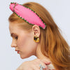 Lele Sadoughi HEADBANDS ONE SIZE FLAMINGO CRYSTAL TRIM KNOTTED HEADBAND