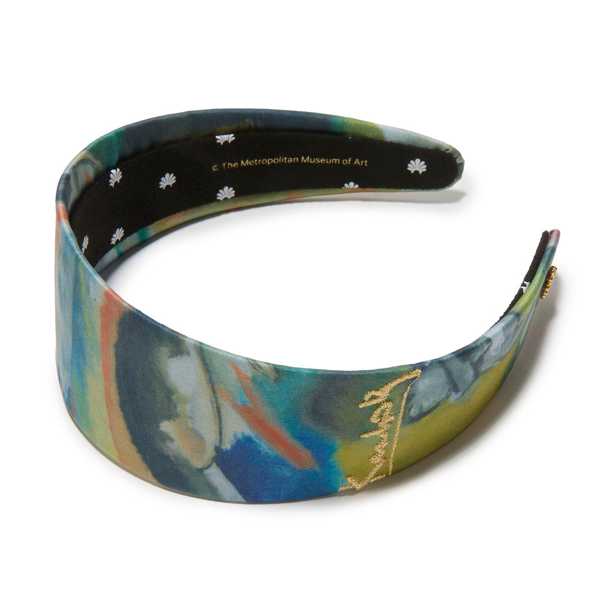 Lele Sadoughi HEADBANDS ONE SIZE GARDEN OF LOVE THE MET X LELE BRIGITTE KANDINSKY EMBELLISHED HEADBAND