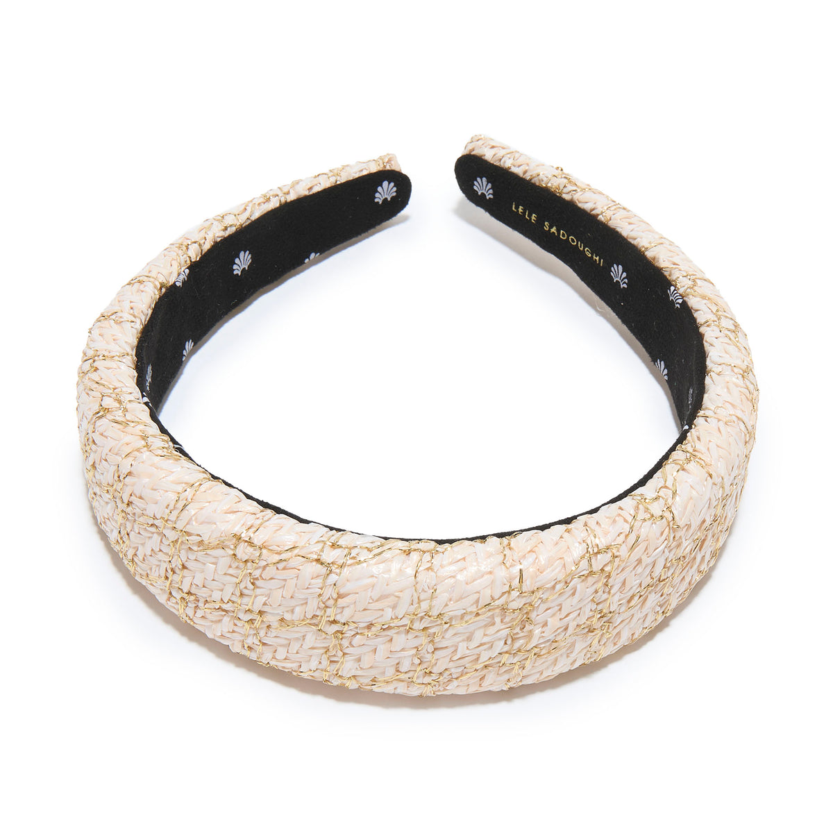 Lele Sadoughi HEADBANDS ONE SIZE GOLDEN IVORY  ALICE RAFFIA HEADBAND
